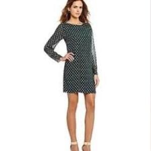 Gianni Bini Dark Green Dress with Sparkly Gold Dots, Size Medium